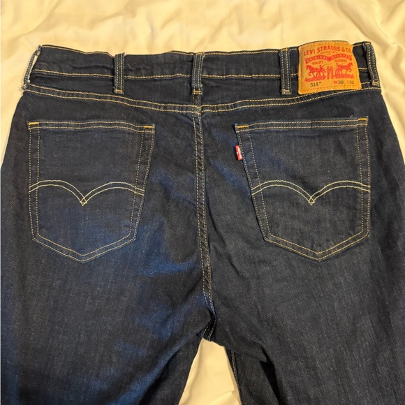 Levi's Men’s Indigo Jeans with Contrast Stitching 38/32, style 514, straight leg - Picture 1 of 6